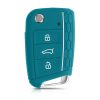 Etui na kluczyk do VW / Skoda / Seat - 3 przyciski, kwmobile, silikon, zielone, 46967.22