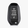 Etui na kluczyki do samochodu Peugeot / Citroen - 3 przyciski - Keyless Go, kwmobile, plastik, czarny / szary, 56474.01