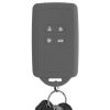 Osłona kluczyka do samochodu Renault / Dacia - 4 przyciski - Keyless Go, kwmobile, silikon, szara, 48035.19