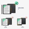 Etui do Kobo Libra 2, tekstylne, szare, kwmobile, 56582.19