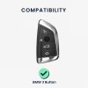 Etui na kluczyk samochodowy do BMW - 3 przyciski - Smart Key, kwmobile, Plastik, Wielokolorowy, 56724.01