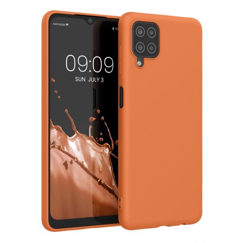 Etui Kwmobile do Samsunga Galaxy A12, Silikon, Pomarańczowy, 54048.150