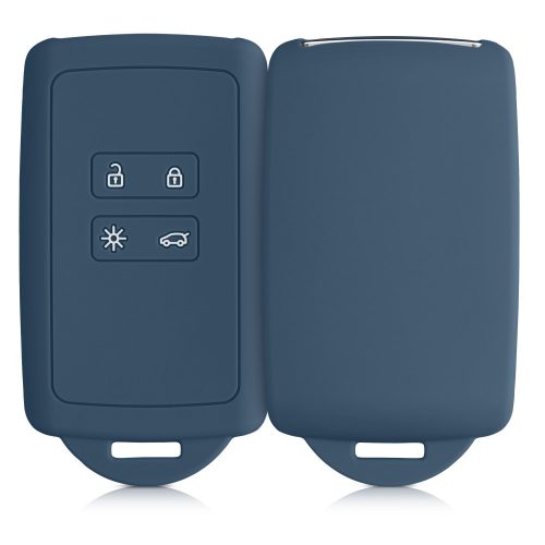 Etui na kluczyk samochodowy do Renault 4 przyciski - Smart Key, Kwmobile, Niebieski, Silikon, 48035.202