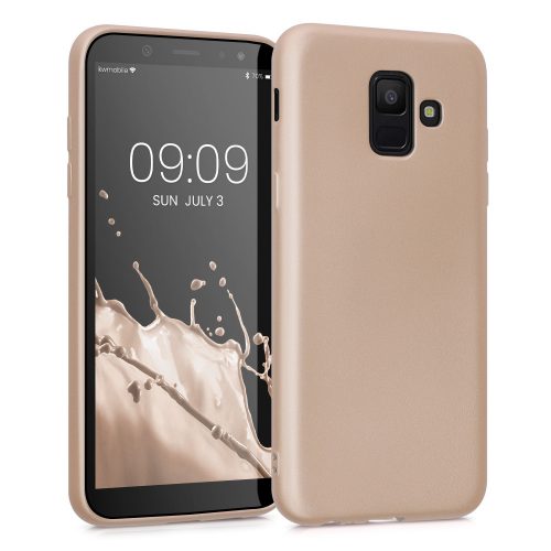 Etui Kwmobile do Samsunga Galaxy A6 (2018), Silikon, Złoto, 46374.66