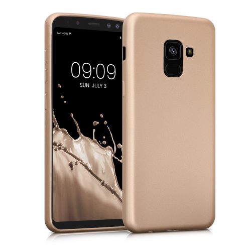 Etui Kwmobile do Samsunga Galaxy A8 (2018), Silikon, Złoto, 45634.66