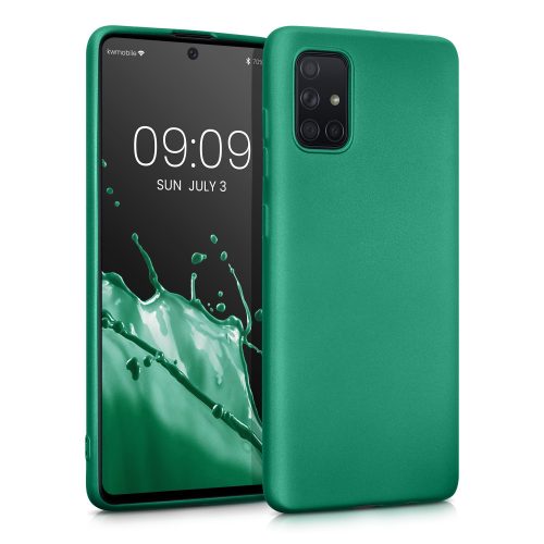 Etui Kwmobile do Samsunga Galaxy A71, silikonowe, zielone, 51213.170