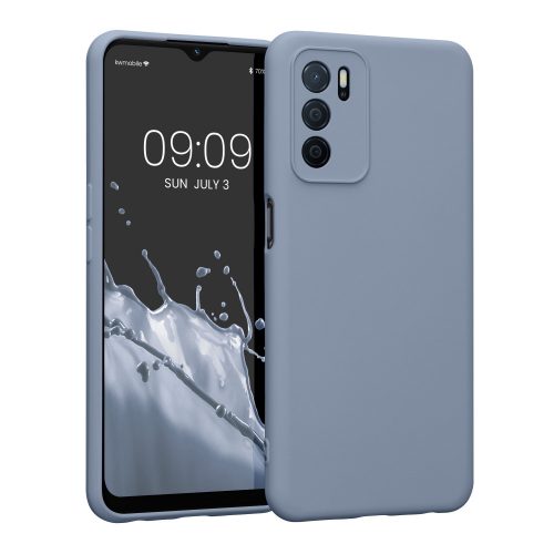 Etui Kwmobile do OPPO A16/A16s, silikon, niebieski, 57572.12