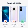 Etui Kwmobile do Huawei nova 9, silikonowe, przezroczyste/czarne, 57665.01