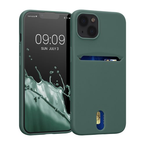 Etui Kwmobile do Apple iPhone 13, silikonowe, zielone, 57748.166