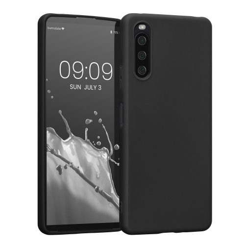 Etui Kwmobile do Sony Xperia 10 IV, silikonowe, czarne, 57800.01