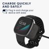 Kabel ładujący USB do Fitbit Versa 3/Sense, Kwmobile, Czarny, Plastikowy, 57781.01