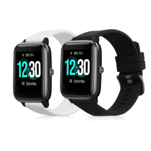 Zestaw 2 pasków do Willful Smartwatch/Fitnesstracker, Kwmobile, czarno-biały, silikon, 57791.01