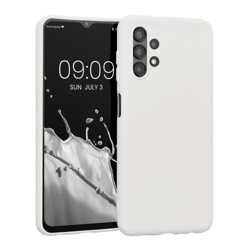 Etui Kwmobile do Samsunga Galaxy A13, silikonowe, białe, 58049.48