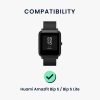 Pasek do Huami Amazfit Bip S/Amazfit Bip S Lite, Kwmobile, Brązowy/Czarny, Skóra Naturalna, 58179.05