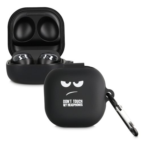 Etui na słuchawki Samsung Galaxy Buds 2/Galaxy Buds Live, Kwmobile, Czarno-biały, Silikon, 58155.01