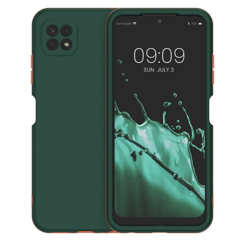 Etui Kwmobile do Samsunga Galaxy A22 5G, Silikon, Zielone, 56346.80