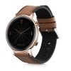 Pasek do zegarka Huawei Watch 2/Watch GT2 (42mm)/Honor Magic Watch 2 (42mm), Kwmobile, Brązowy/Czarny, Skóra Naturalna, 58464.05