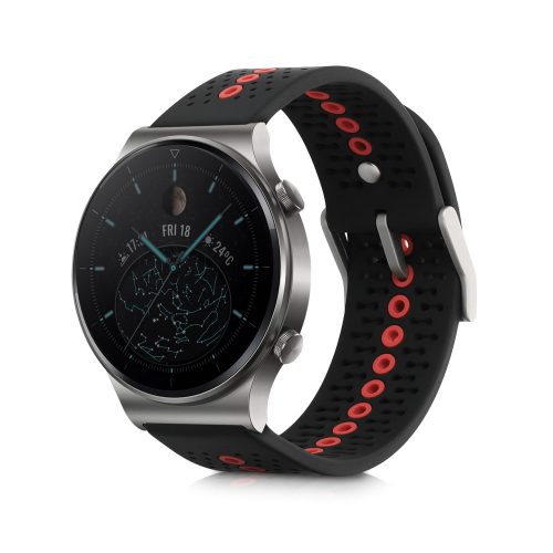 Pasek do zegarka Huawei GT 2 Pro/Watch GT 2 (46mm), Kwmobile, Czarny, Silikon, 58462.01