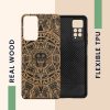 Etui Kwmobile do Xiaomi Redmi Note 11 Pro/Redmi Note 11 Pro 5G, drewno, brązowy/czarny, 57381.03