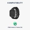 Podstawka dokująca do Fitbit Versa/Versa Lite/Versa 2, Kwmobile, Czarny/Srebrny, Metal, 58722.01