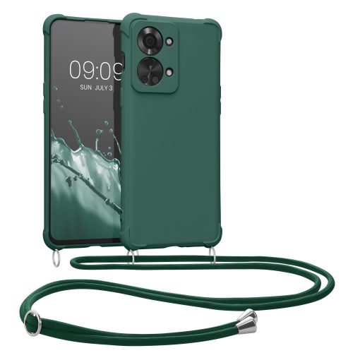 Etui Kwmobile do OnePlus Nord 2T, silikonowe, zielone, 58770.80