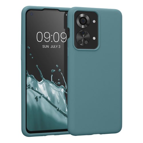 Etui Kwmobile do OnePlus Nord 2T, silikonowe, zielone, 58764.206