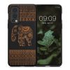 Etui Kwmobile do OnePlus Nord 2 5G, drewno, brązowy/czarny, 56448.09