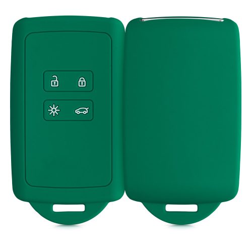 Etui na kluczyk samochodowy do Renault 4 przyciski - Smart Key, Kwmobile, zielone, silikonowe, 48035.142