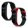 Zestaw 2 pasków do Xiaomi Mi Band 4, Kwmobile, czarny/czerwony, silikon, 58889.01