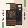 Etui Kwmobile do Xiaomi Redmi Note 11/Redmi Note 11s, drewno, brązowy/czarny, 57386.04