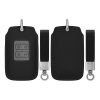 Etui na kluczyk samochodowy do Renault 4 przyciski - Smart Key, Kwmobile, Czarny/Szary, Ekoskóra, 58938.02