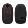 Etui na kluczyk samochodowy do Suzuki 2 przyciski - Keyless Go, Kwmobile, czarny/czerwony, silikon, 47668.03