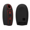 Etui na kluczyk samochodowy do Suzuki 2 przyciski - Keyless Go, Kwmobile, czarny/czerwony, silikon, 47668.03