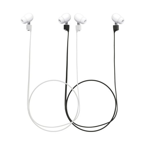 Zestaw 2 pasków do słuchawek Apple AirPods 3/AirPods 2/AirPods Pro, Kwmobile, czarno-biały, silikon, 58959.01