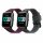 Zestaw 2 pasków do Willful Smartwatch/Fitnesstracker, Kwmobile, szary/bordowy, silikon, 57791.04