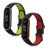 Zestaw 2 pasków kwmobile do Xiaomi Mi Smart Band 6/Mi Band 6/Band 5, silikon, zielony/czerwony, 59792.05