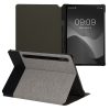 Okładka książki kwmobile do Samsung Galaxy Tab S8/Galaxy Tab S7, tekstylna, szara/czarna, 60385.25