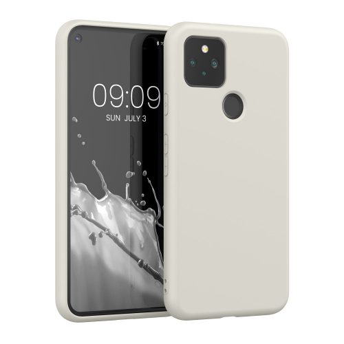 Etui kwmobile do Google Pixel 5, silikonowe, białe, 53778.02