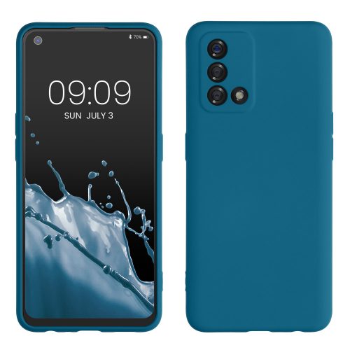 Etui Kwmobile do OPPO A74, niebieskie, silikonowe, 58907.224