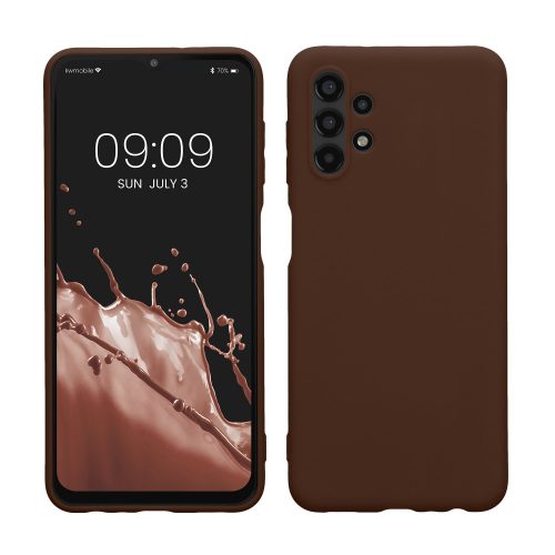 Etui kwmobile do Samsung Galaxy A13 4G, Silikon, Brązowy, 57805.247