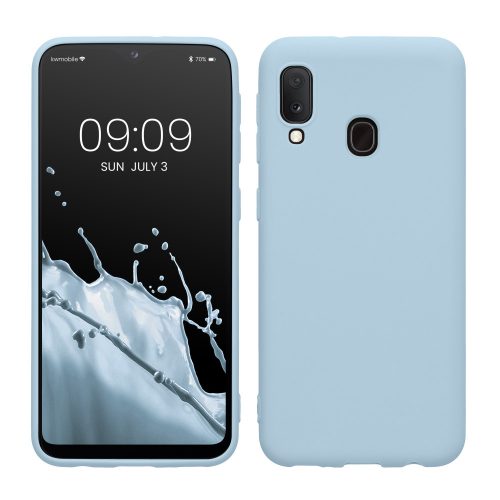 Etui Kwmobile do Samsunga Galaxy A20e, niebieskie, silikonowe, 48738.23