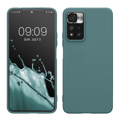 Etui Kwmobile do Xiaomi Redmi Note 11 Pro Plus 5G, zielone, silikonowe, 58095.207