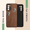 Etui Kwmobile do Motoroli Moto G52/Moto G82, wielokolorowe, drewno/silikon, 58541.03