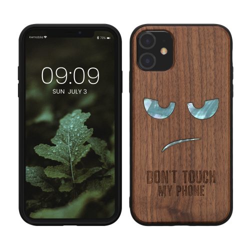 Etui Kwmobile do Apple iPhone 11, wielokolorowe, drewno/silikon, 49799.19