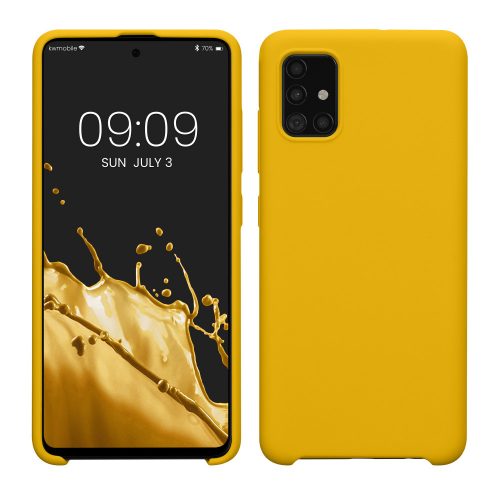 Etui Kwmobile do Samsunga Galaxy A51, żółte, silikonowe, 51197.165