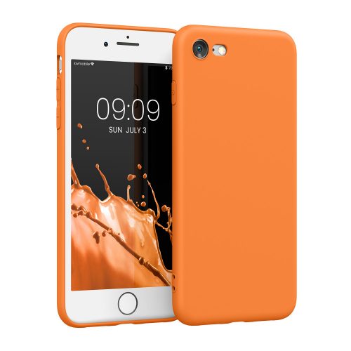 Etui Kwmobile do Apple iPhone SE 2/iPhone SE 3/iPhone 8, pomarańczowe, silikonowe, 39458.150