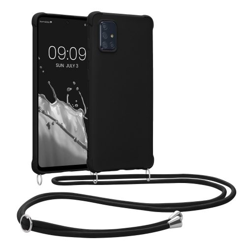 Etui Kwmobile do Samsunga Galaxy A71, czarne, silikonowe, 53801.01