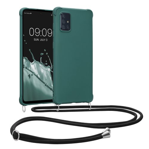 Etui Kwmobile do Samsunga Galaxy A71, Ciemnozielone, Silikon, 53801.78