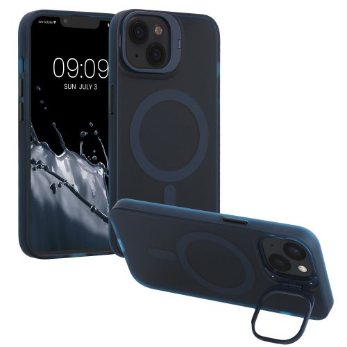 Etui Kwmobile do Apple iPhone 13, granatowy/przezroczysty, silikon, 61939.17