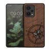 Etui Kwmobile do Xiaomi Redmi Note 12 Pro Plus 5G, Brązowy/Niebieski, Drewno, KWM000018BX004C